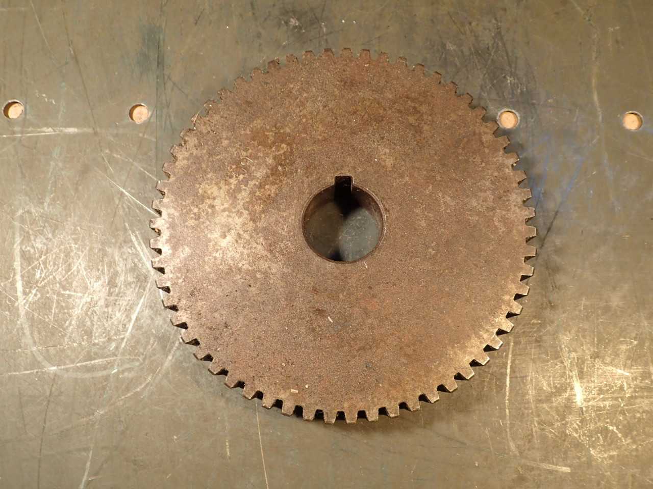 59-Tooth Lathe Change Gear: 5-1/2" OD, 1-1/8" 4-Way Keyed Bore, 7/8" Thick - LATHE PARTS