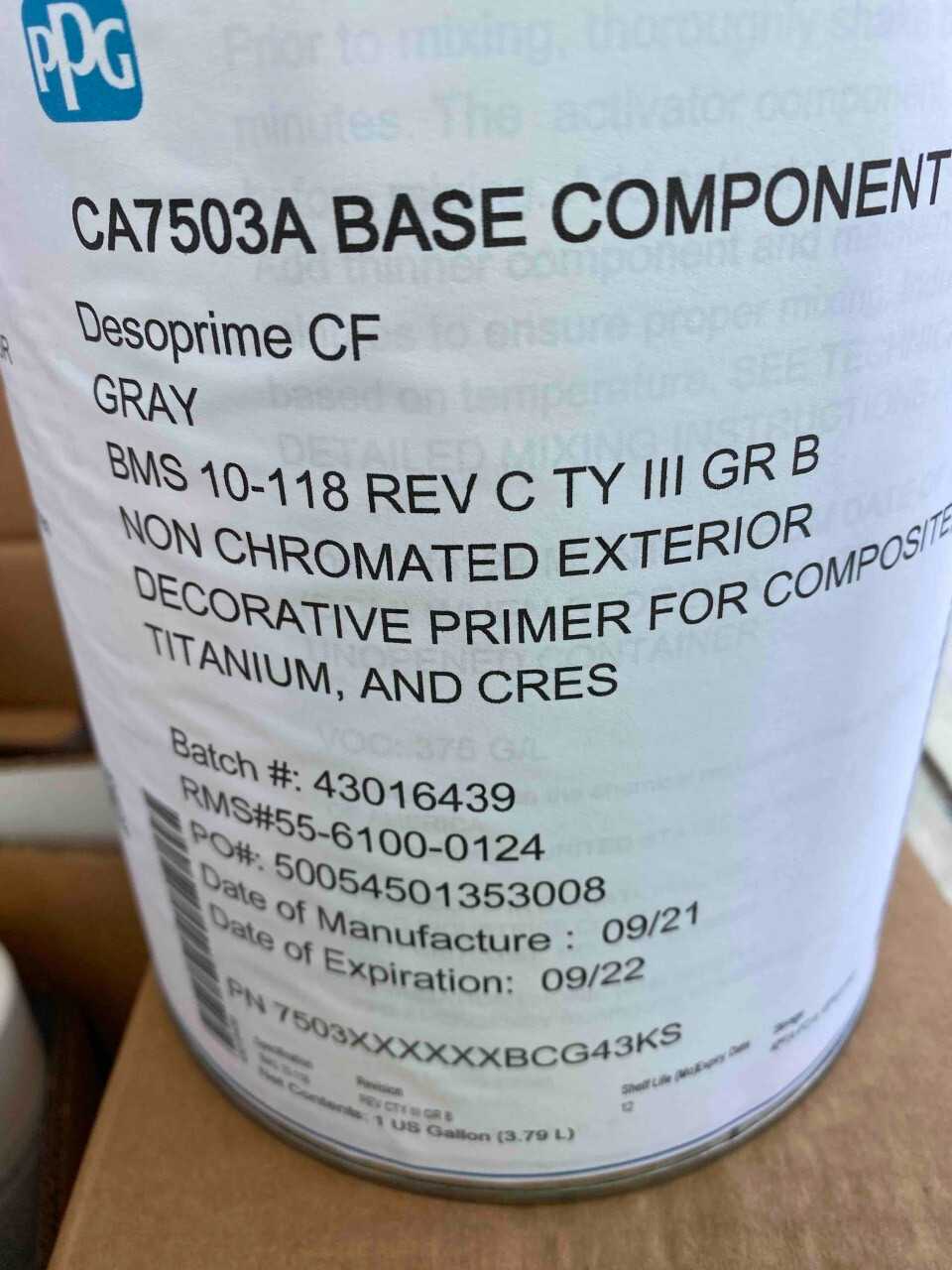 Lot of BMS 10-118 Gray Primer NIB (2599392) Charleston - PAINT LINE