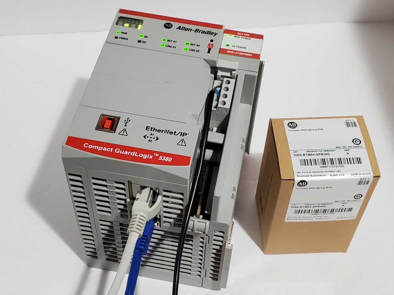 Allen Bradley CompactLogix 5069-L3100ERMS2 Plus Brand new 5069-RTB64 Spring - AUTOMATION & CONTROLS