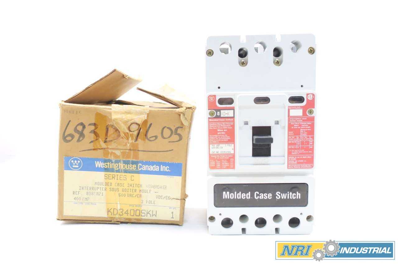 NEW WESTINGHOUSE KD3400SKW 3P 400A AMP 600V-AC MOLDED CASE SWITCH - CIRCUIT BREAKERS