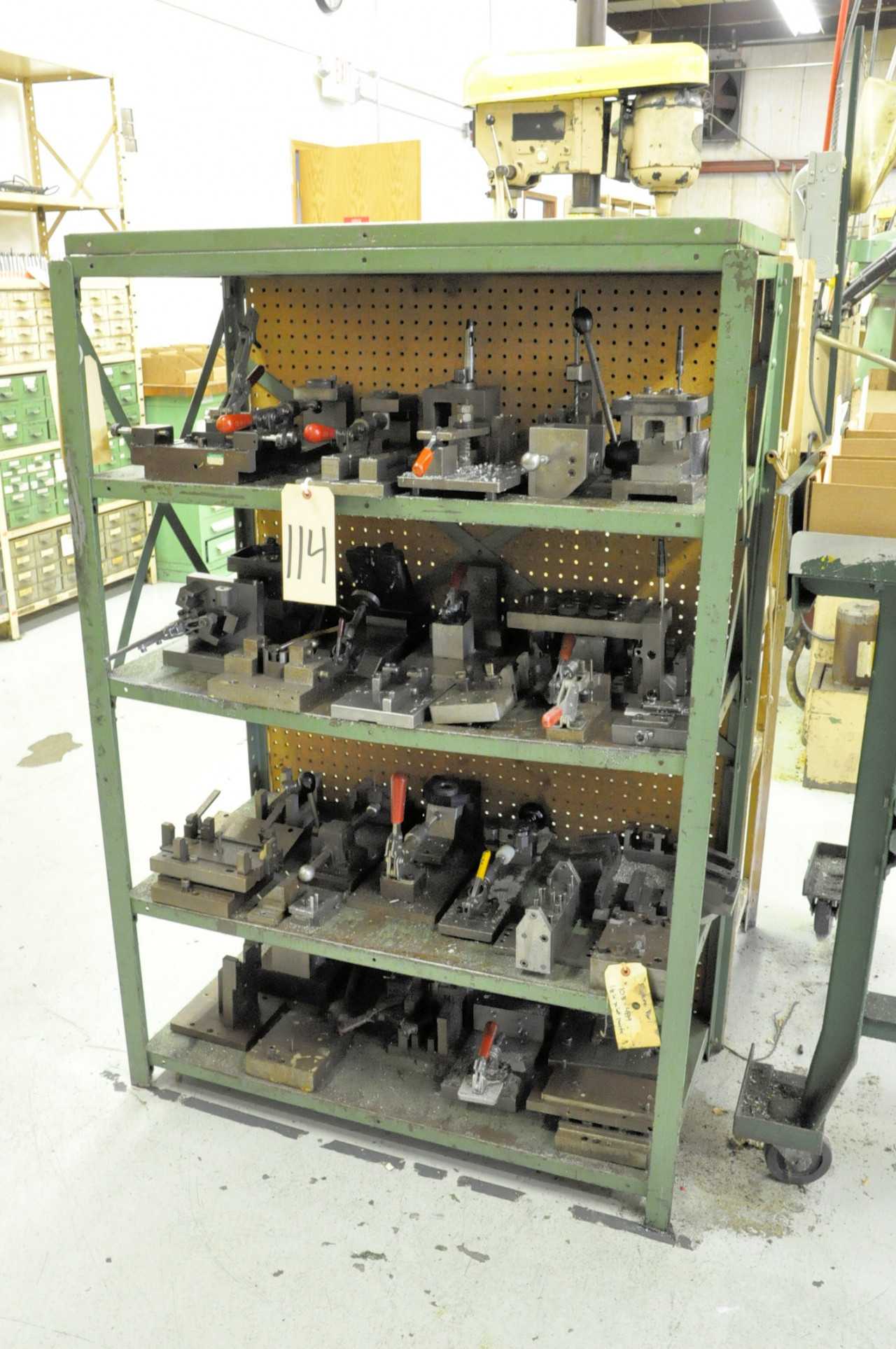 Lot-Fixture Plates on (1) Section Shelving, (Shelving Not Included) - SHELVING