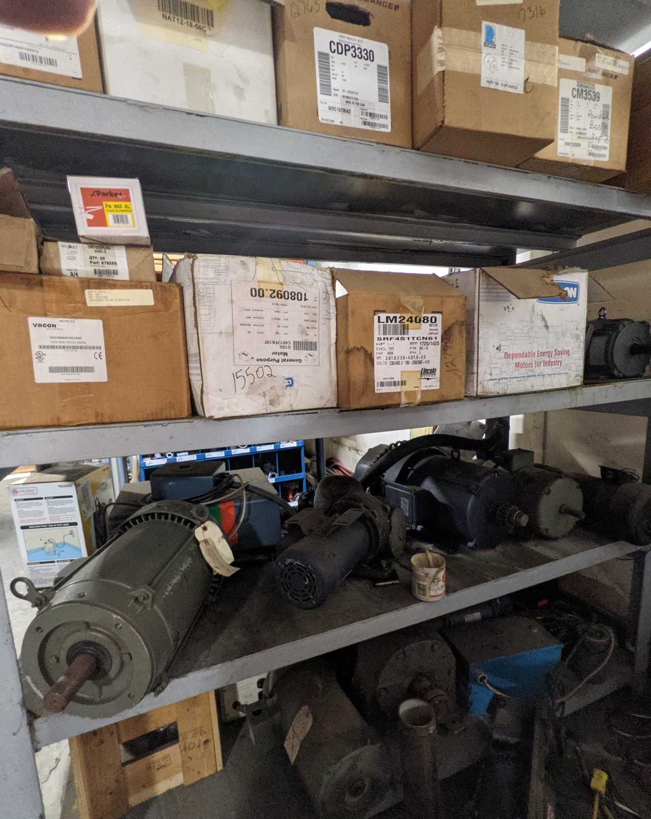 CONTENTS OF RACKING ELECTRIC AC MOTORS - MISCELLANEOUS CONTENTS OF RACKING ELECTRIC AC MOTORS - MISCELLANEOUS