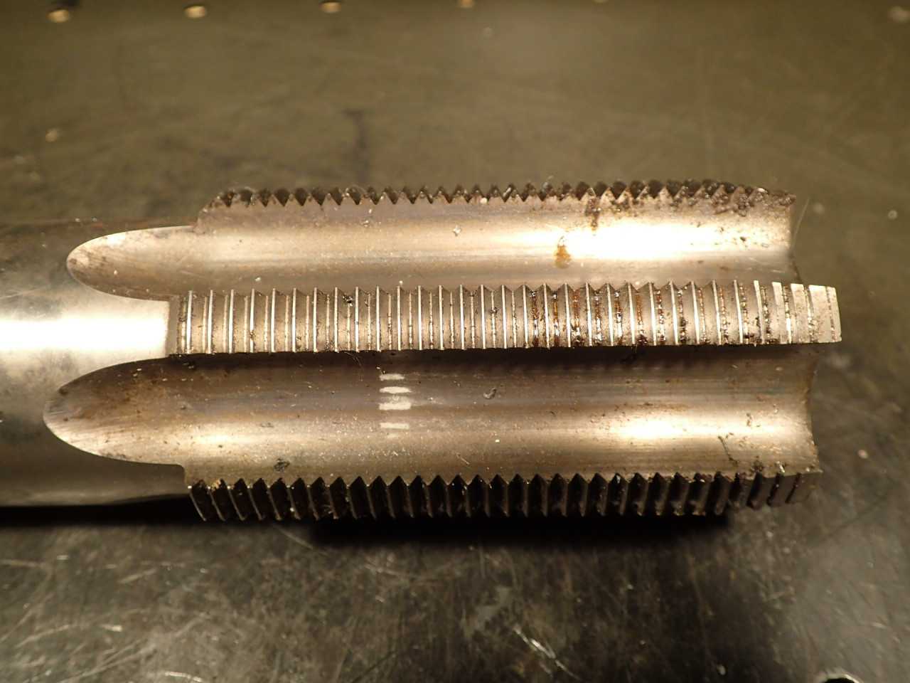 Vermont 2-1/2" -8 NS Hand Thread Tap: 6-Flute, 4" Long Flutes, 8-3/4" OAL, USA - MACHINING ACCESSORIES & TOOLING