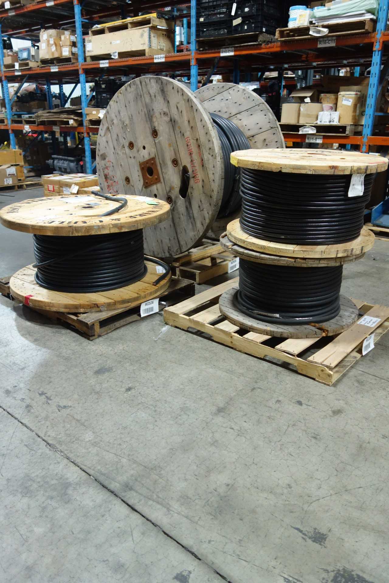 LOT OF ASSORTED SPOOLS OF INSULATED WIRE - ELECTRICAL COMPONENTS