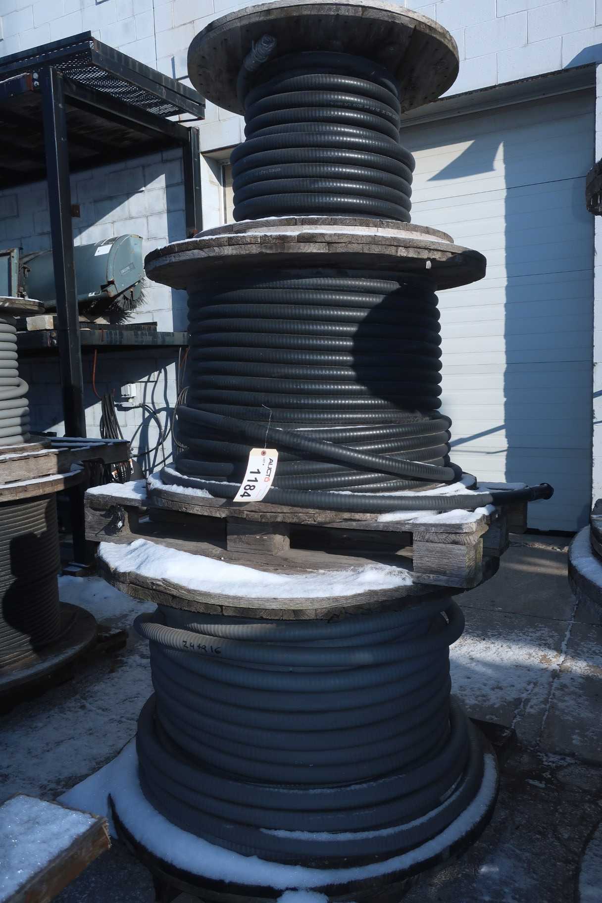 3 SPOOLS OF ASSORTED INSULATED CABLE-WIRE - ELECTRICAL COMPONENTS