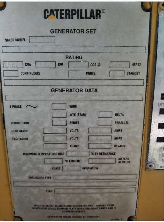 Caterpillar 3512 DITA Powerhouse Generator - STANDBY POWER GENERATOR