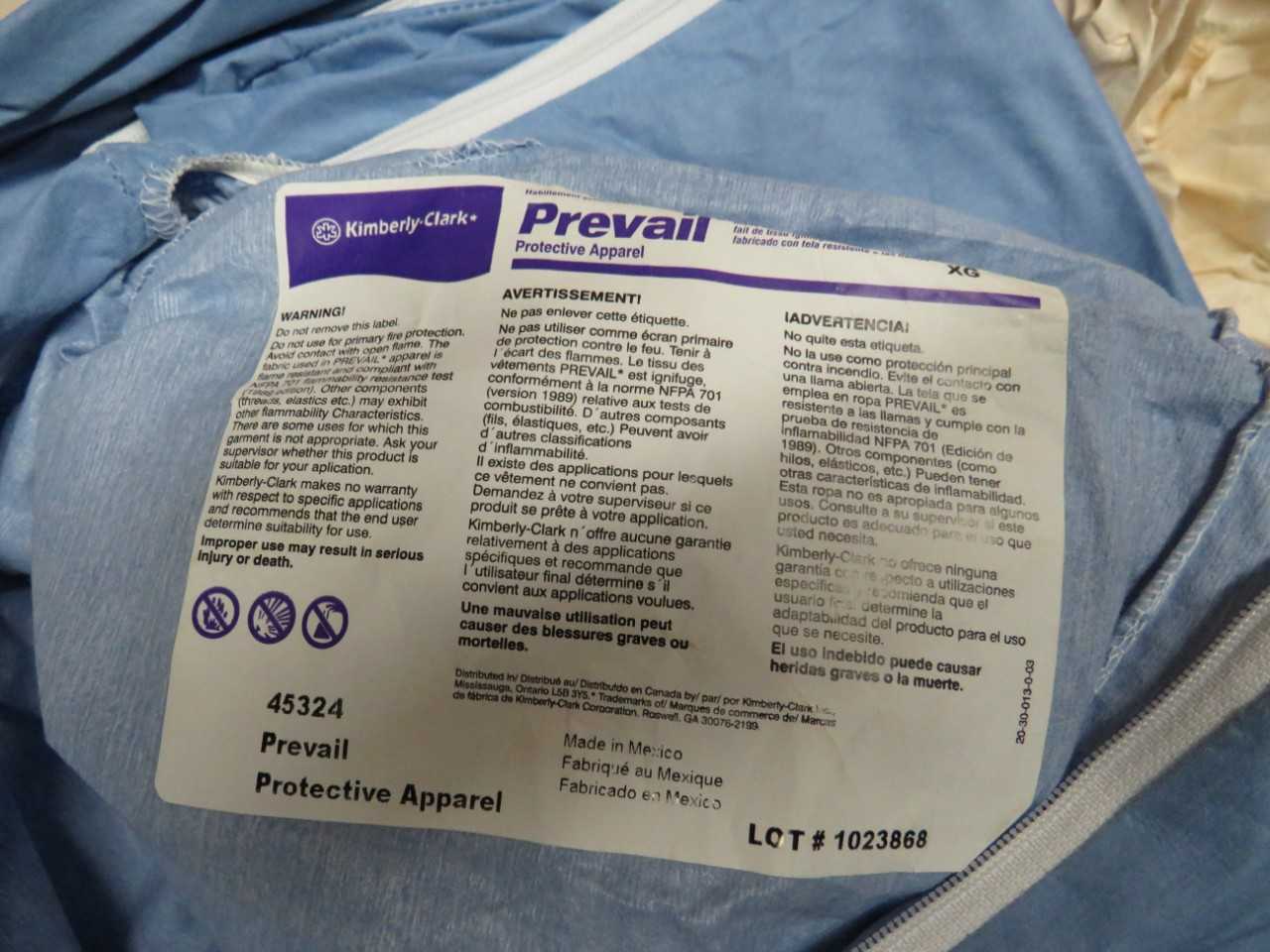 LOT OF ASSORTED DISPOSABLE HOODED COVERALLS - SAFETY EQUIPMENT
