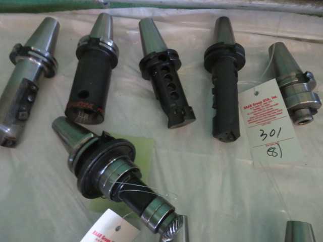 8	Various CAT40 Tools with Tool Holders   LOT - MISCELLANEOUS