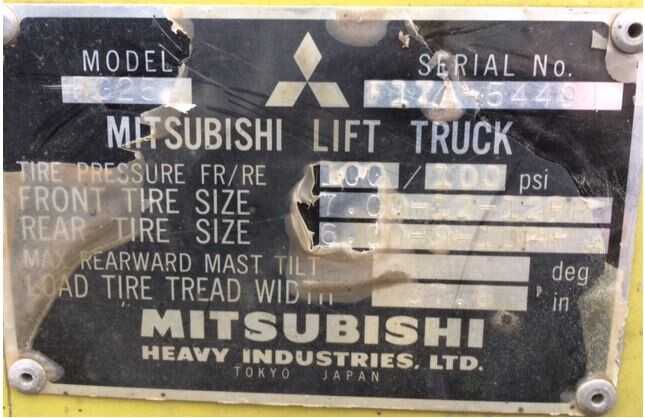 1995 Mitsubishi FG25 Forklift - FORKLIFTS