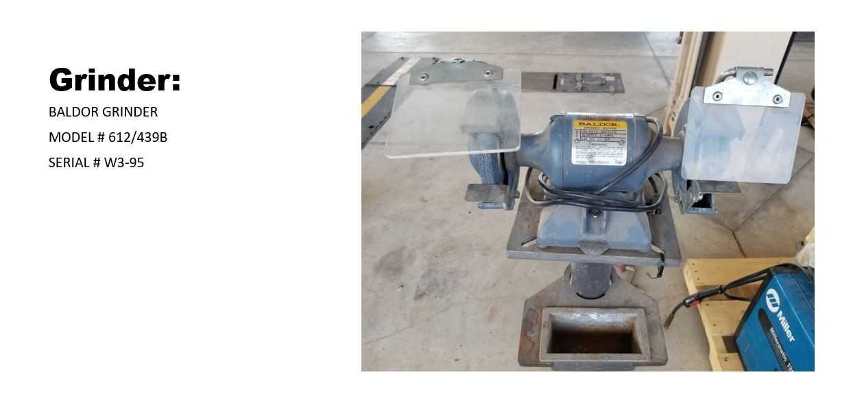 Baldor Grinder 612/439B - GRINDING MACHINES