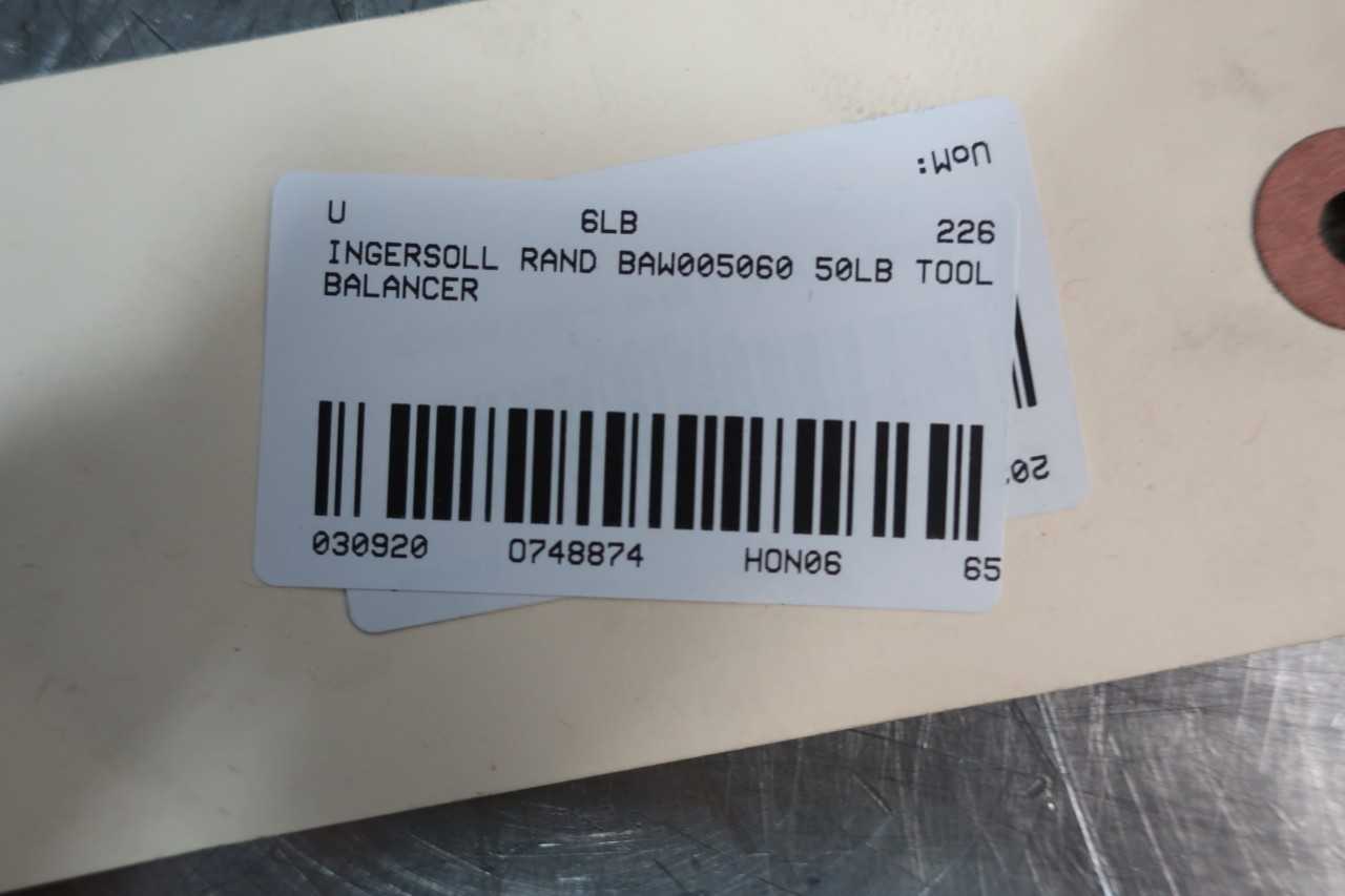 INGERSOLL RAND BAW005060 TOOL BALANCER 50LB - MACHINING ACCESSORIES & TOOLING