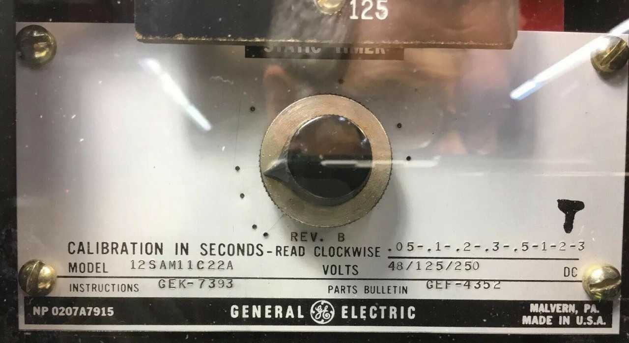 General Electric Static Timing Relay 12SAM11C22A - Used - Bench Tested - AUTOMATION & CONTROLS