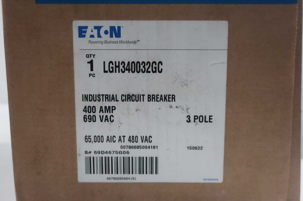 NEW EATON LGH3630NNWC 600A 600V-AC CIRCUIT BREAKER - CIRCUIT BREAKERS