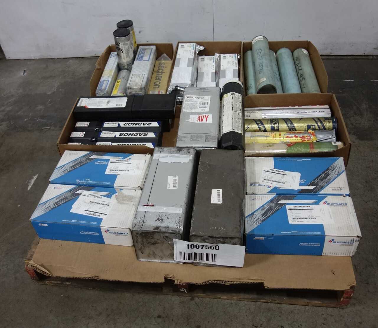 PALLET OF ASSORTED WELDING ELECTRODES - WELDING EQUIPMENT