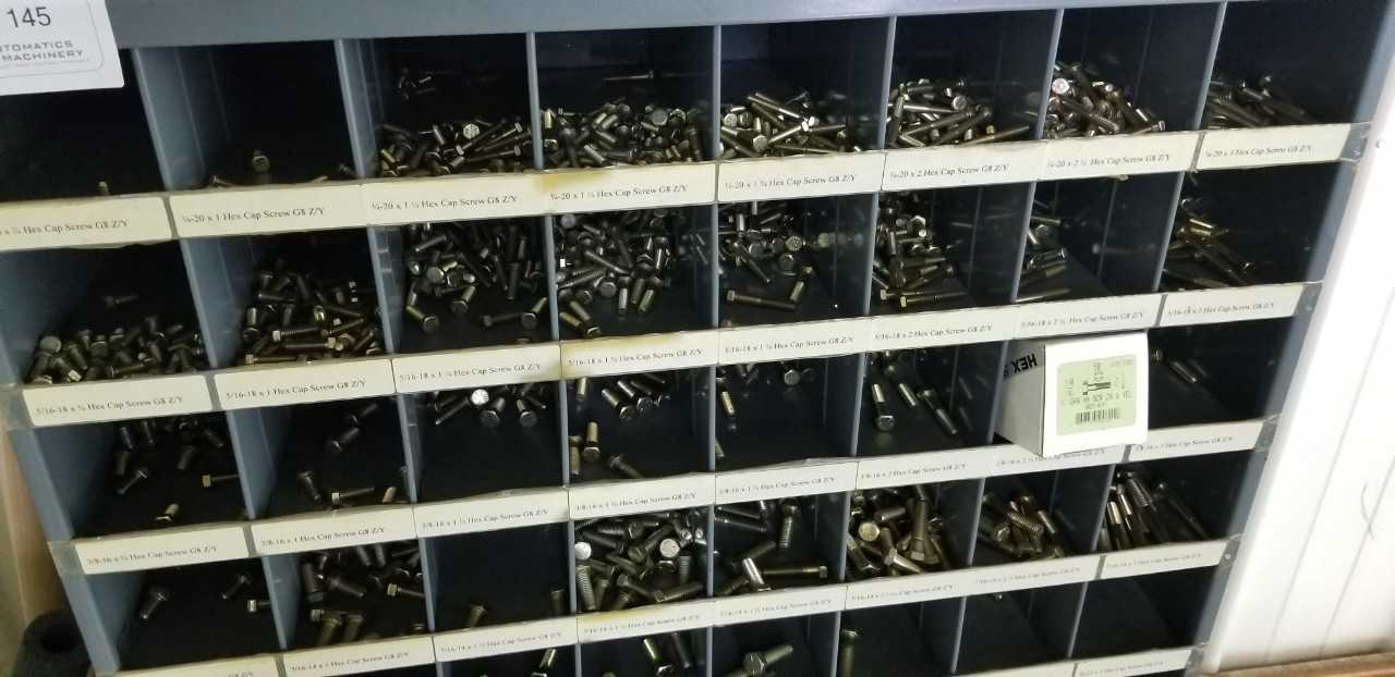 72 Slot Organizing Cabinet All contents Included - TOOL STORAGE