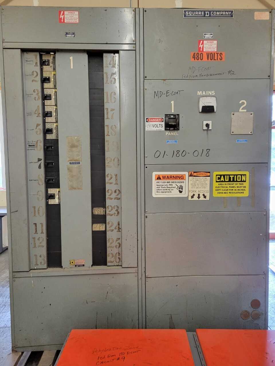 Custom Panel - 10 Square D MCCBs - Includes 3 x FH36100 - ELECTRICAL COMPONENTS