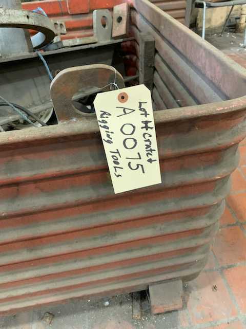LOT OF 4 CRATES OF RIGGING TOOLS - ELECTRIC POWER TOOLS