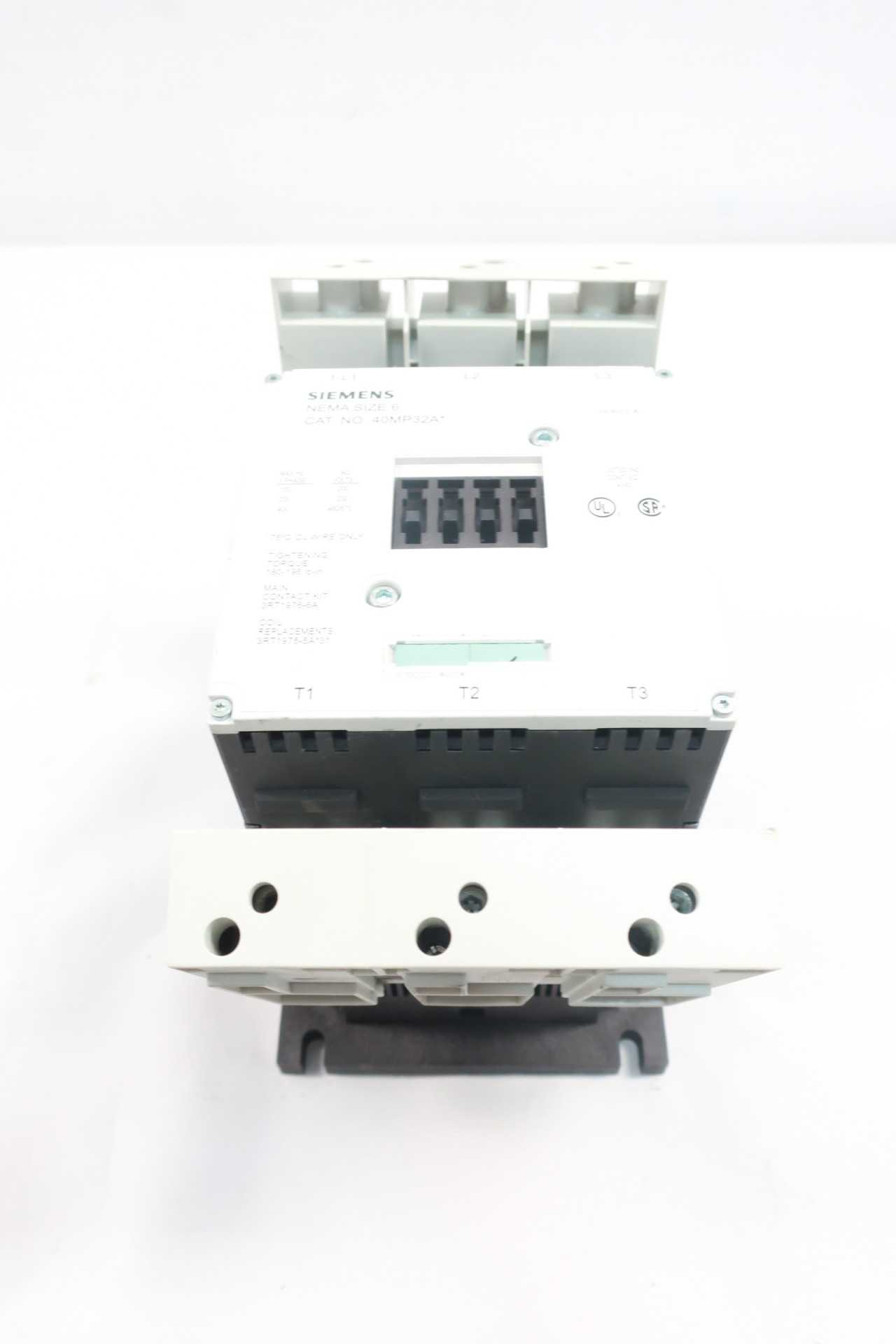 SIEMENS 40MP32AH 440-480V-DC 400HP SIZE 6 AC CONTACTOR - CONTACTORS
