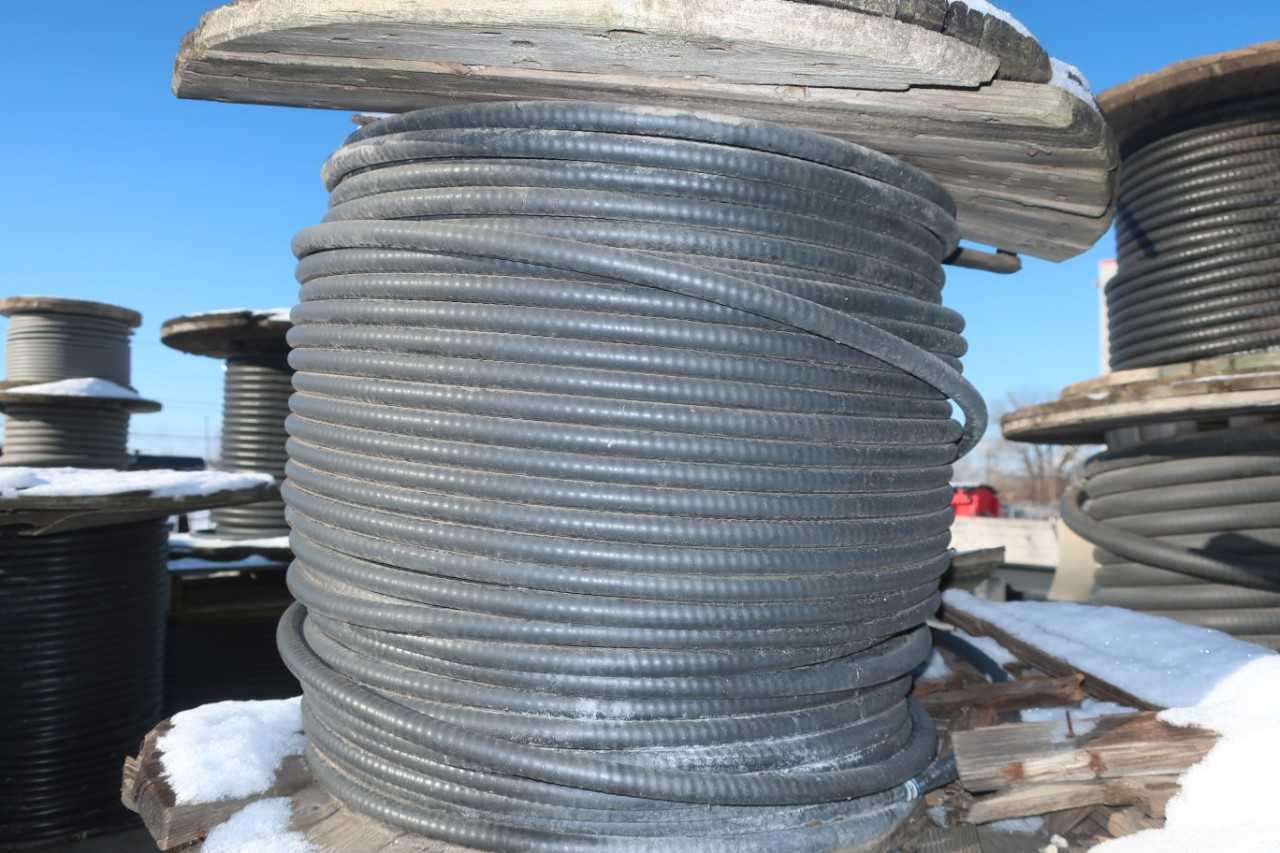 3 SPOOLS OF ASSORTED INSULATED CABLE-WIRE - ELECTRICAL COMPONENTS