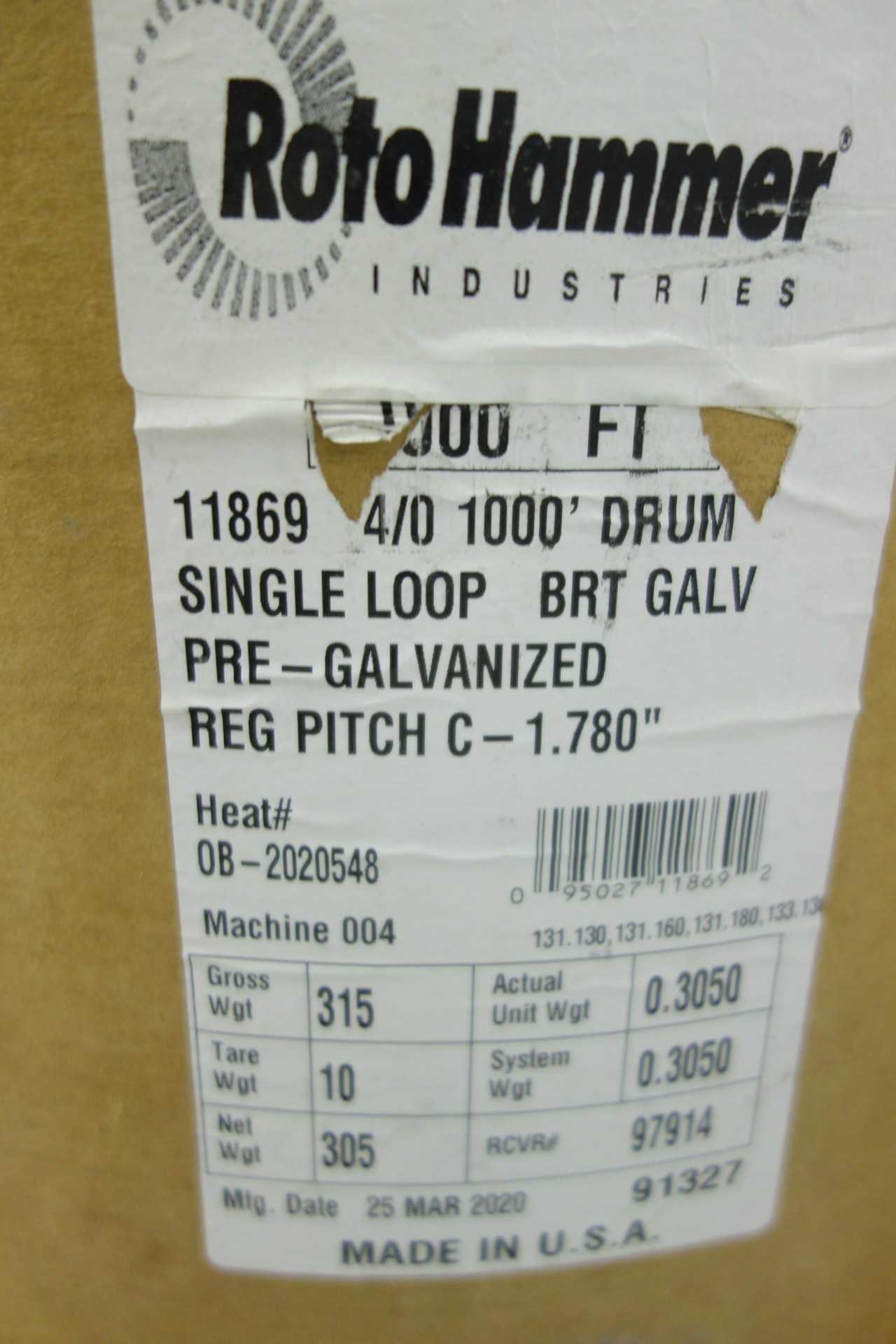 PALLET OF SINGLE LOOP BRT GALVANIZED CHAIN, ASSORTED SIZE AND LENGTH - ELECTRIC POWER TOOLS