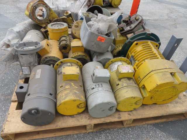 Miscellaneous Items, motors, crane parts, LOT - MISCELLANEOUS