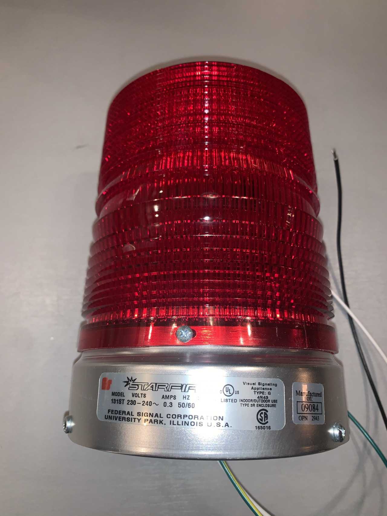 New - Lot of 7 - Federal Signal Starfire 131ST-240R Single Flash Red Strobe Light - LIGHTING