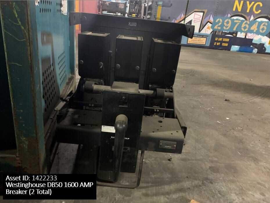 Westinghouse DB50 1600 AMP Breaker (2 total) - SWITCHGEAR