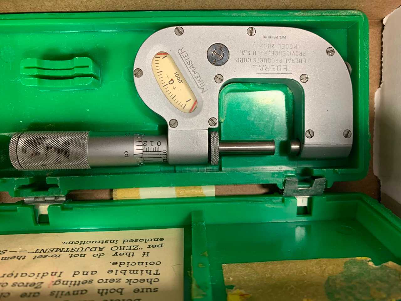 Federal Outside/Starrett Grove Micrometers - ELECTRIC POWER TOOLS