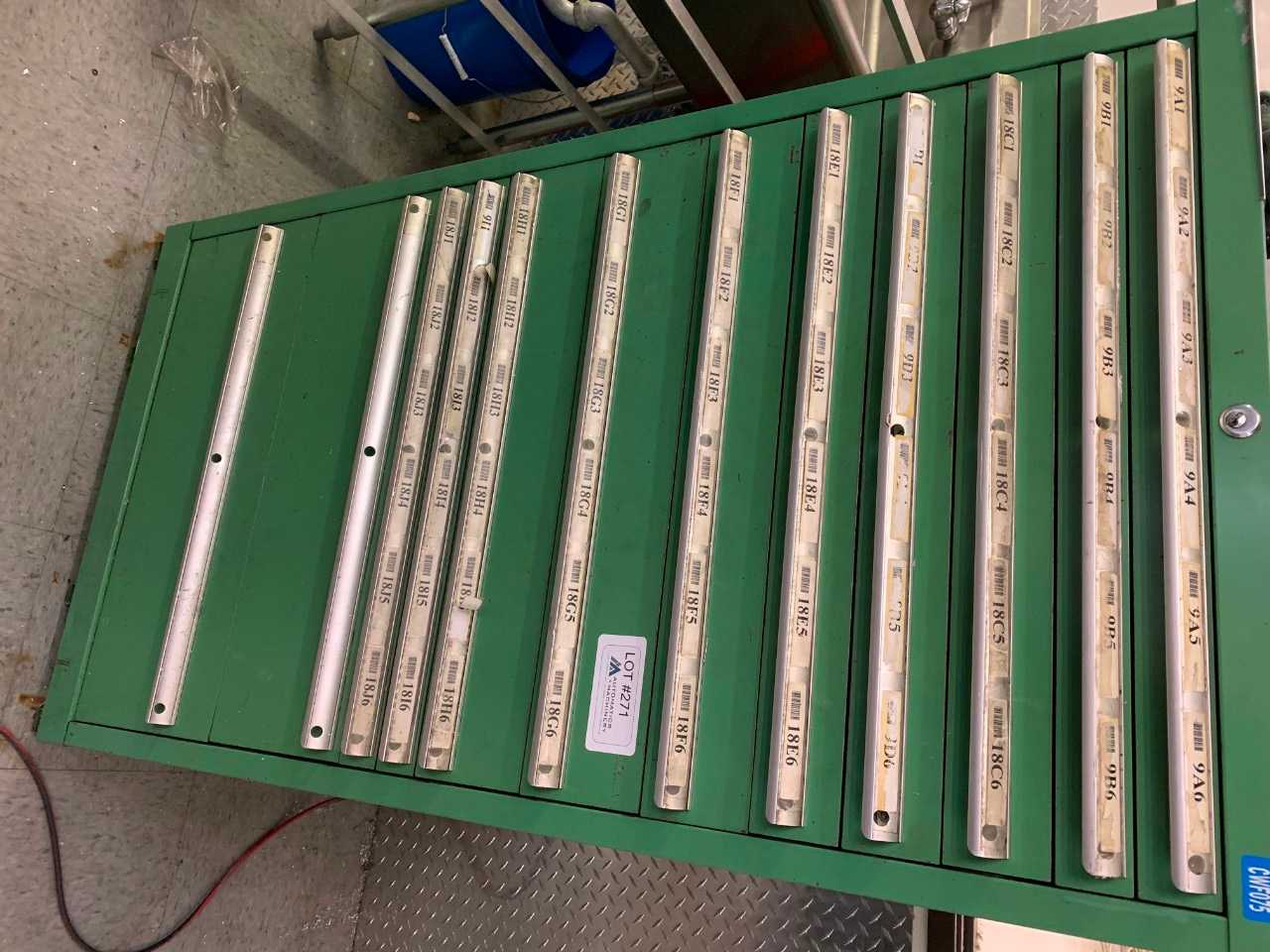 12 Drawer Green tooling Cabinet - TOOL STORAGE