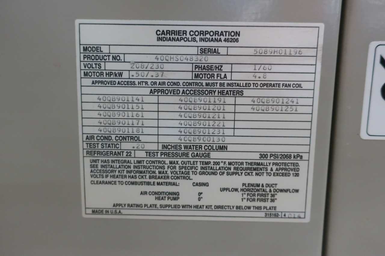 CARRIER ENCLOSURE AIR CONDITIONER - AIR CONDITIONER