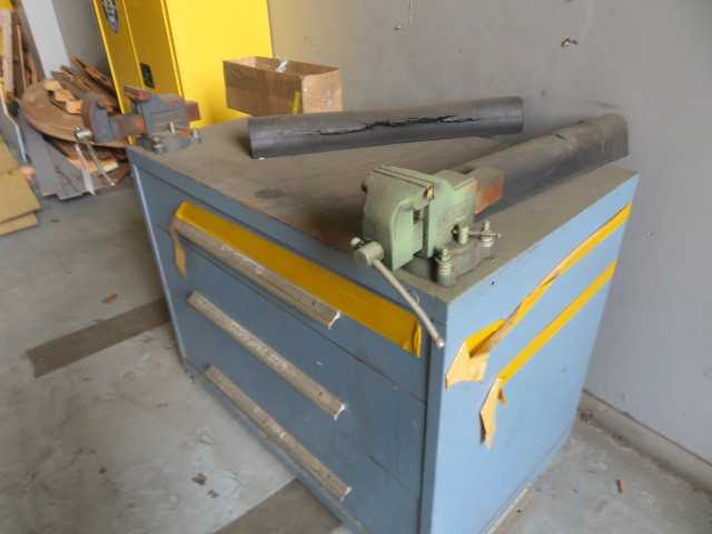 Cabinet with (2) Wilton Vices and Contents - MISCELLANEOUS