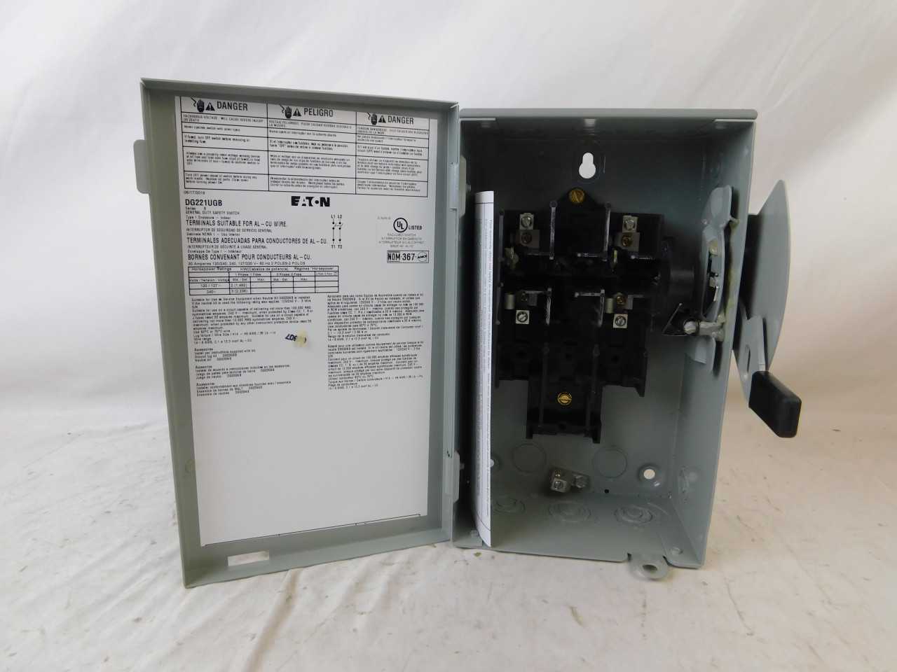 Quantity 4 of Eaton DG221UGB Safety Switch 2P 30A 240VAC - ELECTRICAL COMPONENTS