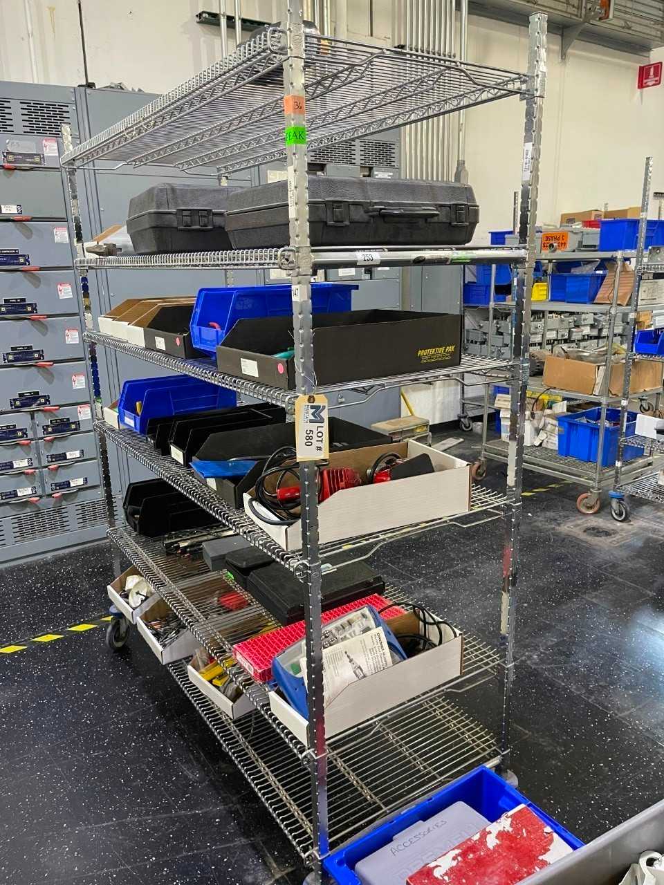 Rolling Bakers Rack No Contents - SHELVING