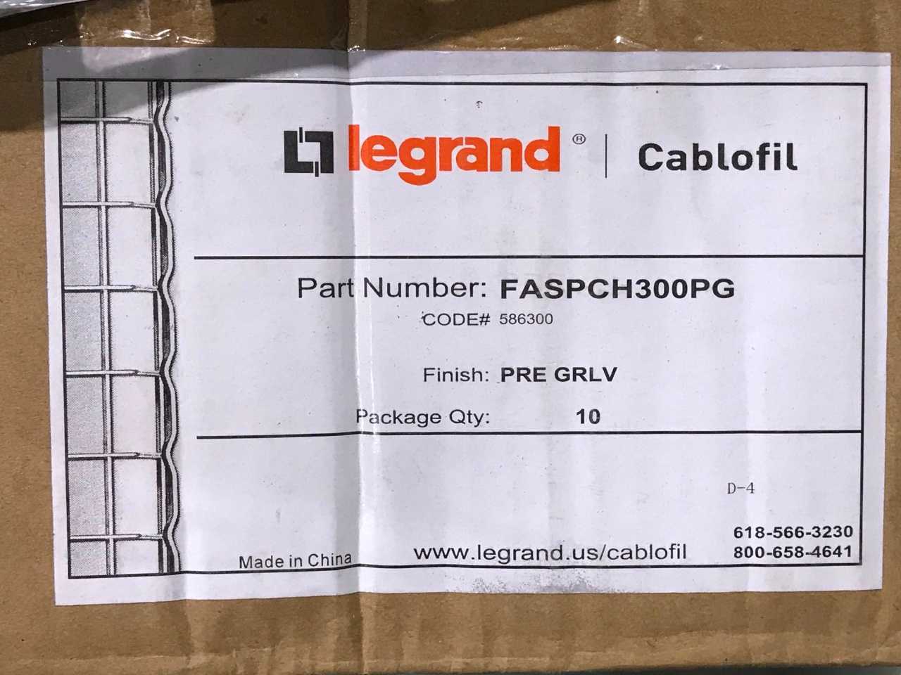 LEGRAND CABLE TRAY HANGER (QTY 4 X10 = 40) - ELECTRICAL COMPONENTS