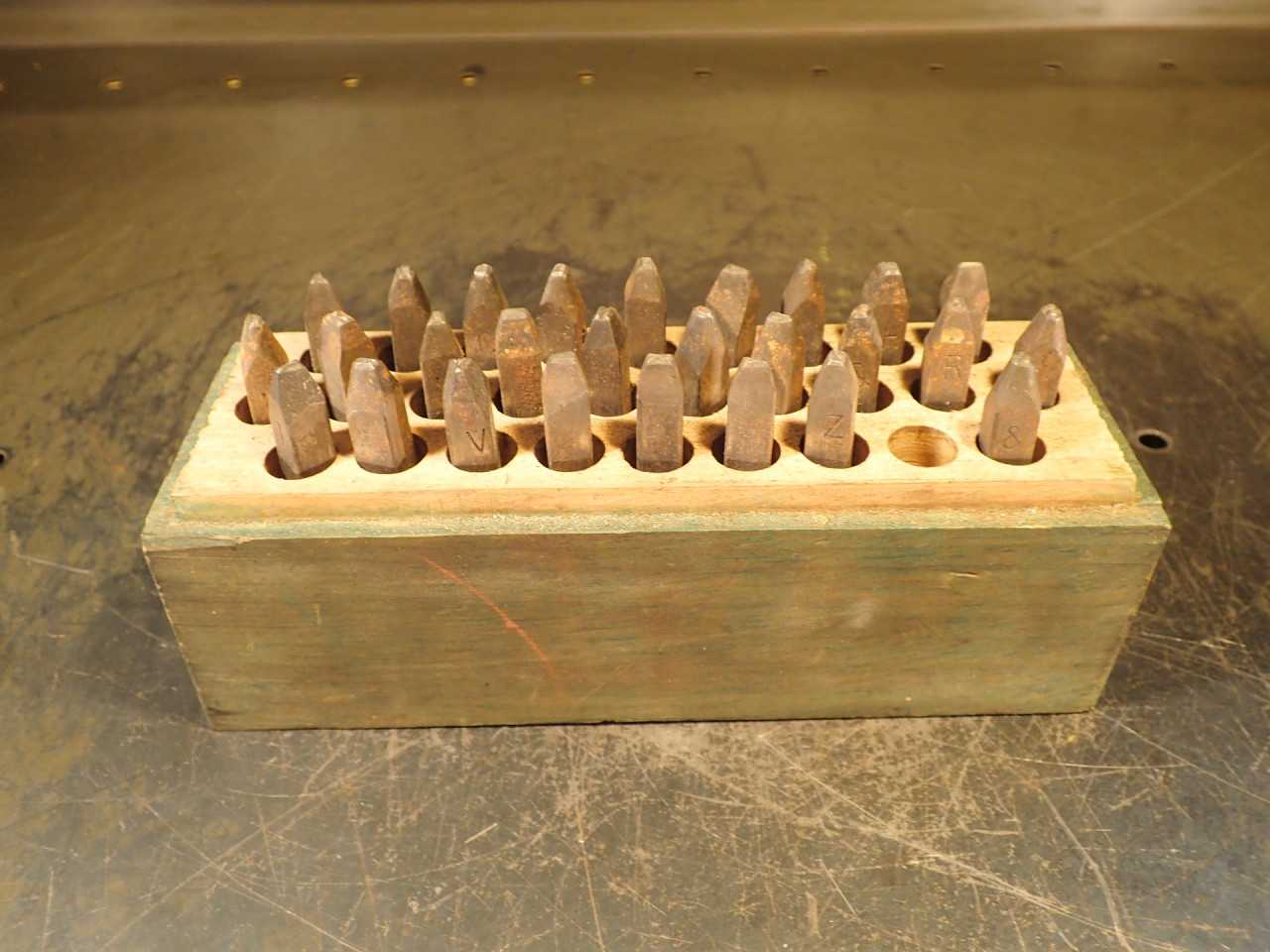 Mecco Safety 27-Piece 1/8" Steel Letter Stamping Set: Full Alphabet and &, Used - SAFETY EQUIPMENT