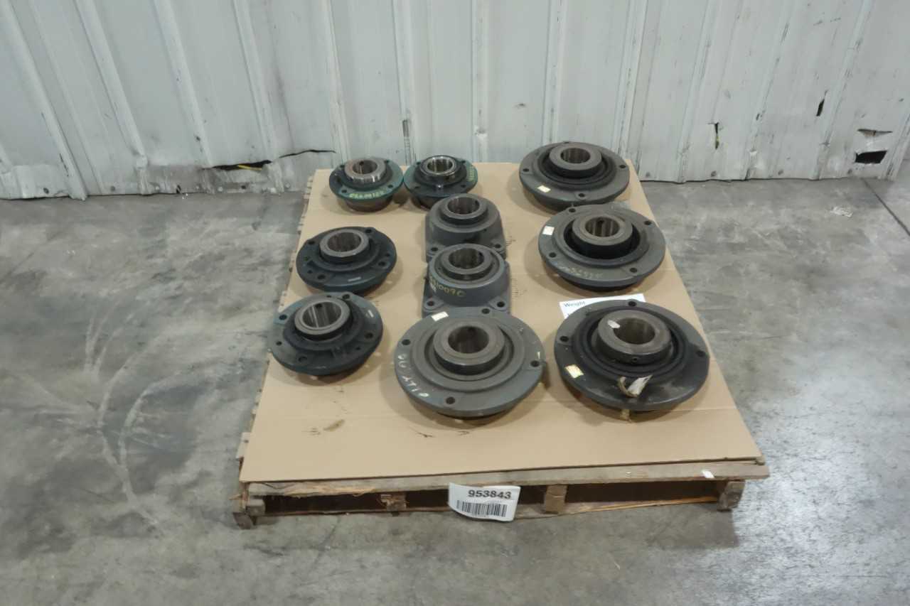 PALLET OF ASSORTED FLANGE AND MOUNTED BEARINGS - BEARINGS