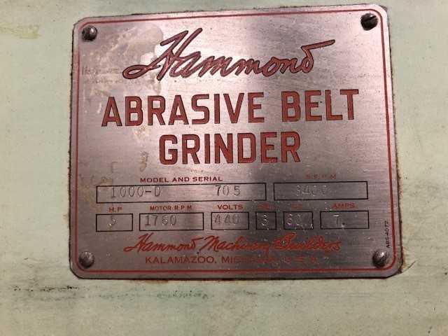 Hammond Abrasive Belt Grinder - GRINDING MACHINES