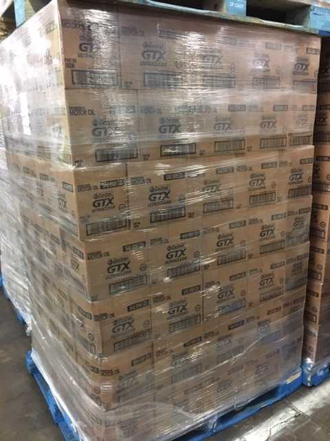 TRUCK LOAD OF ASSORTED CASTROL MOTOR OIL - PALLET JACKS