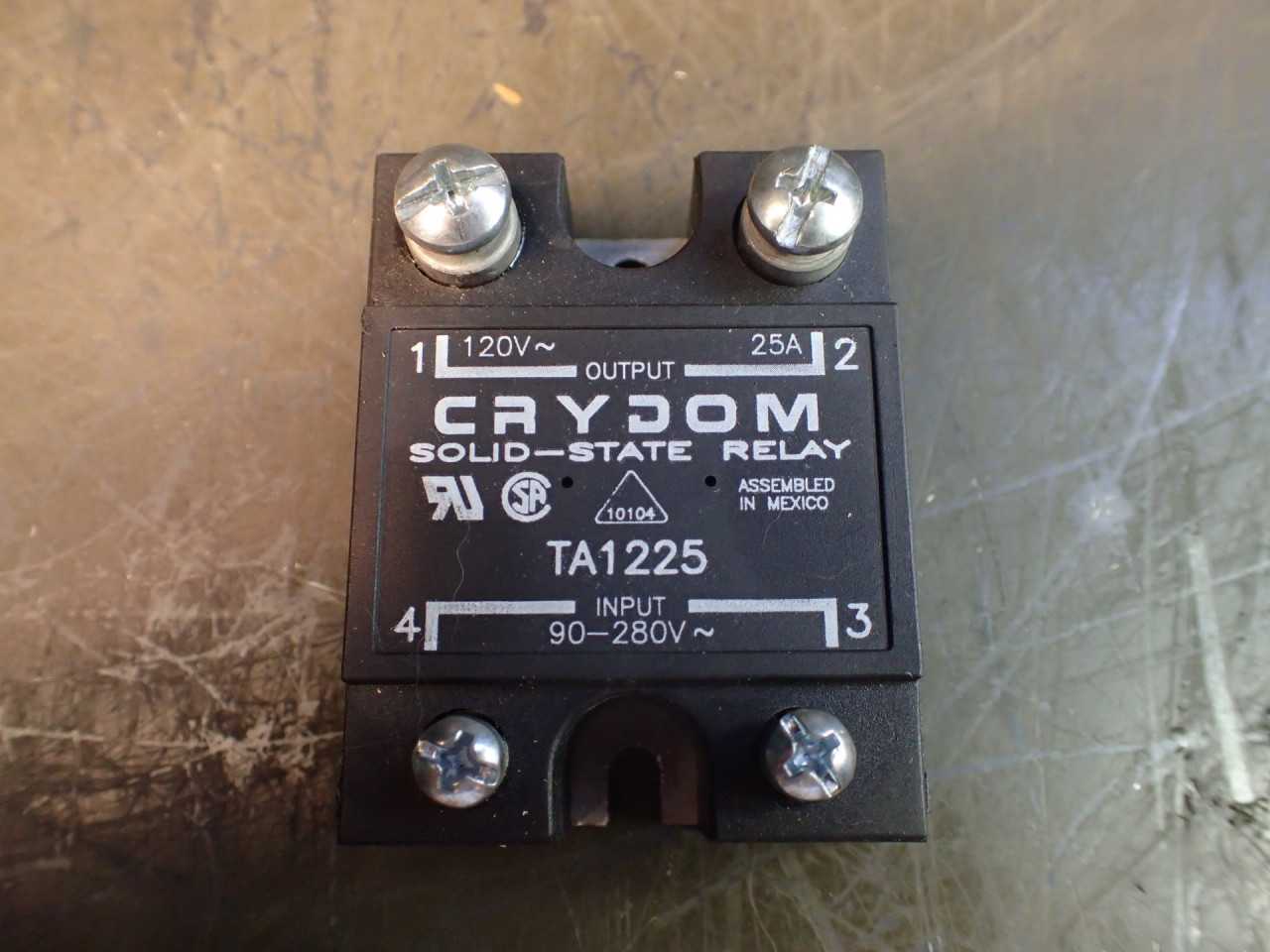 Crydom TA1225 Solid State Relay, SSR: Input 90-280V~, Output 120V 25A - ELECTRICAL COMPONENTS