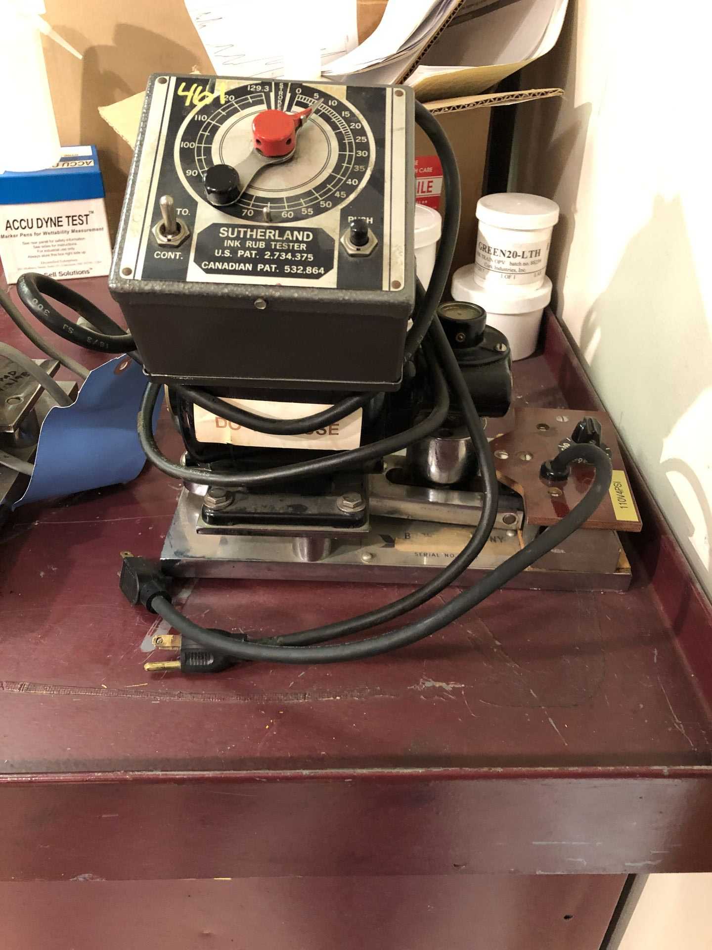 SUTHERLAND RUB TESTER - INDUSTRIAL PARTS