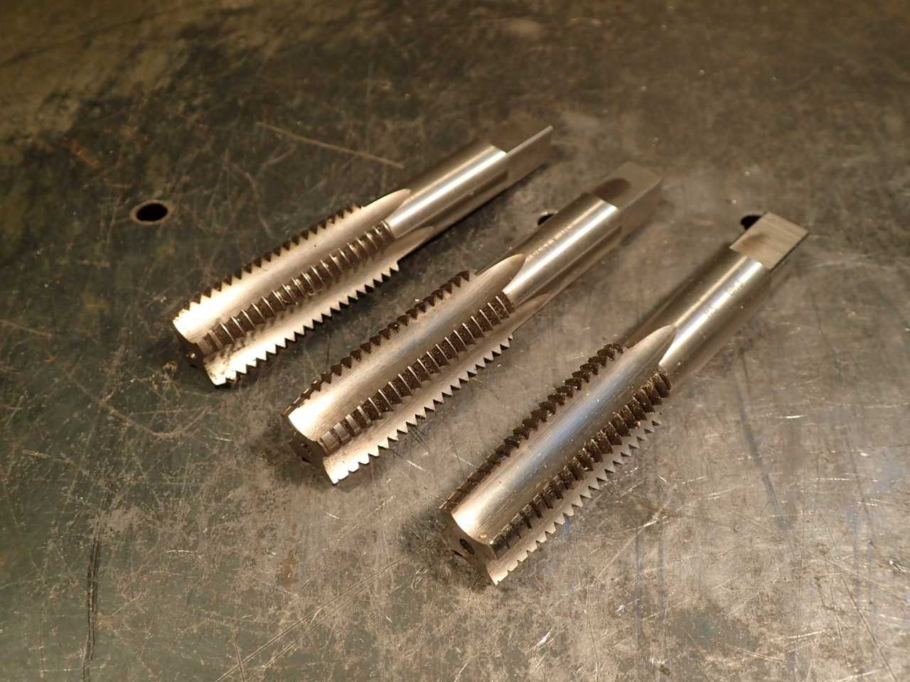 Besly 3/4" -10 NC Hand Thread Tap Set: Taper Plug Bottom, GH-3, USA, 13052-3758 - END MILLS