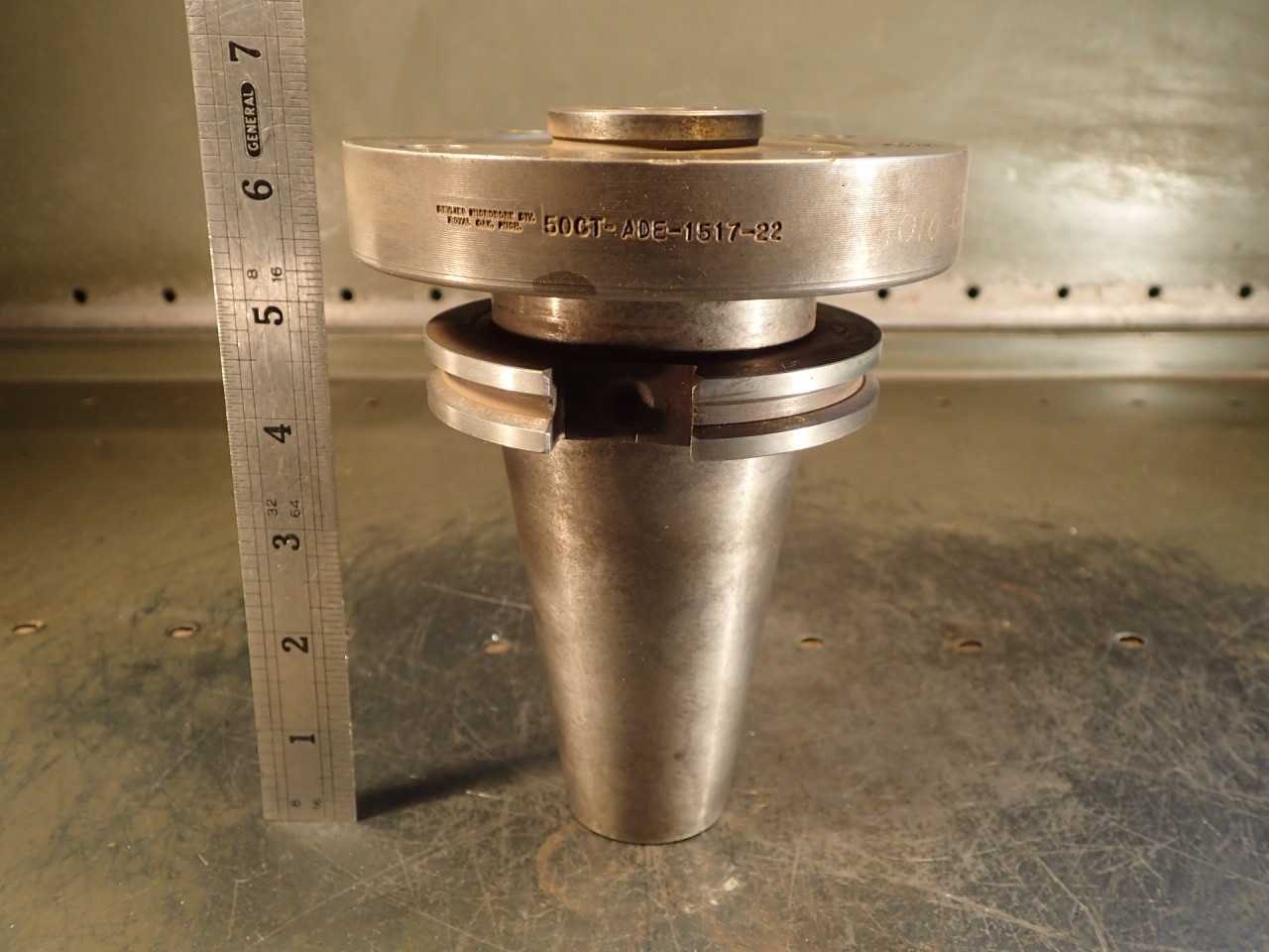 Devlieg 50CT-ADE-1517-22 1-3/4" 4-Bolt Shell Mill Arbor: CAT-50 Taper Shank - MACHINING ACCESSORIES & TOOLING