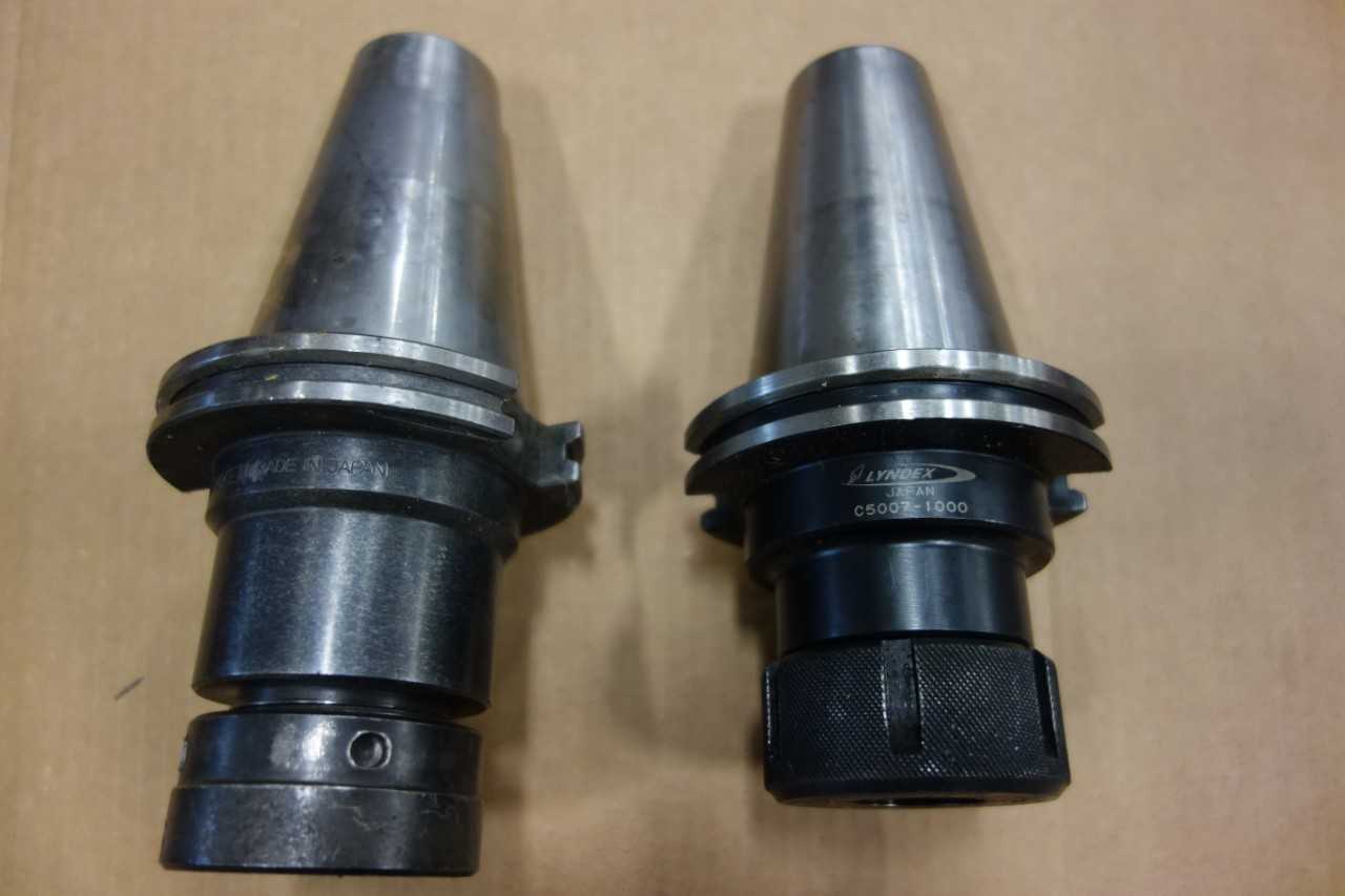 LOT OF ASSORTED CAT50 TOOL HOLDERS - NIKKEN, LYNDEX - MACHINING ACCESSORIES & TOOLING