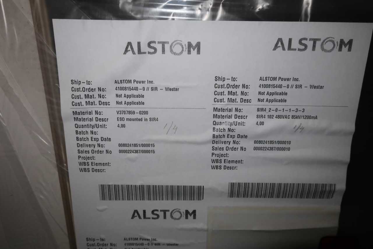 ALSTOM SIR4_2-0-1-1-3-3 PRECIPITATOR RECTIFIER 480V - PROCESS EQUIPMENT