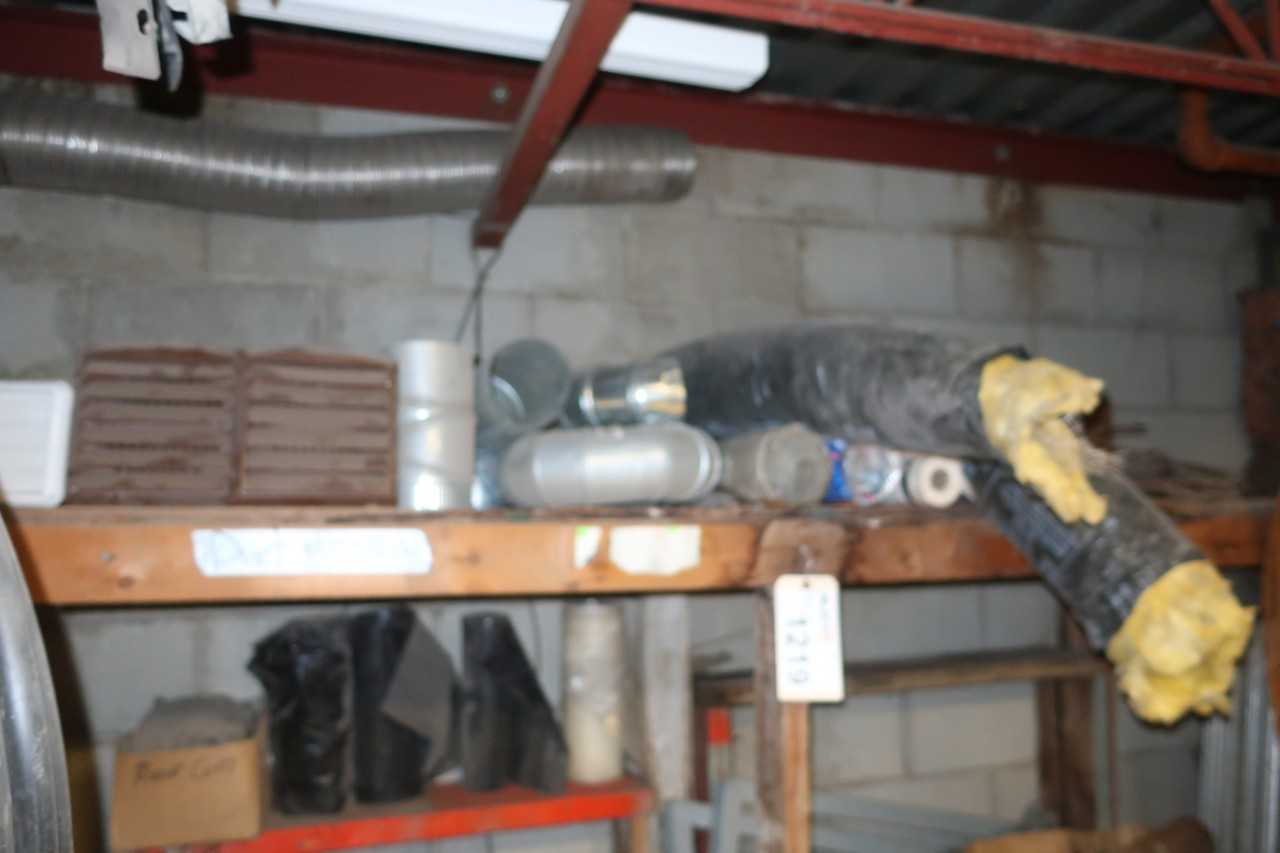 LOT OF ASSORTED DUCT MATERIAL - HVAC EQUIPMENT