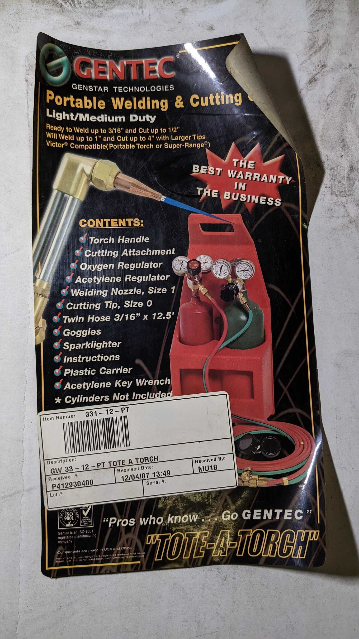 LOT OF 2 PORTABLE WELDING AND CUTTING OUTFITS - INDUSTRIAL PARTS