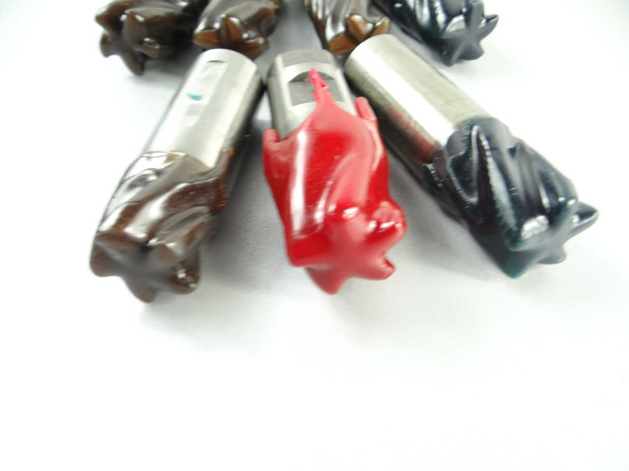 Lot of 7 Freshly Sharpened HSCO 5 Flute Roughing End Mills - MACHINING ACCESSORIES & TOOLING