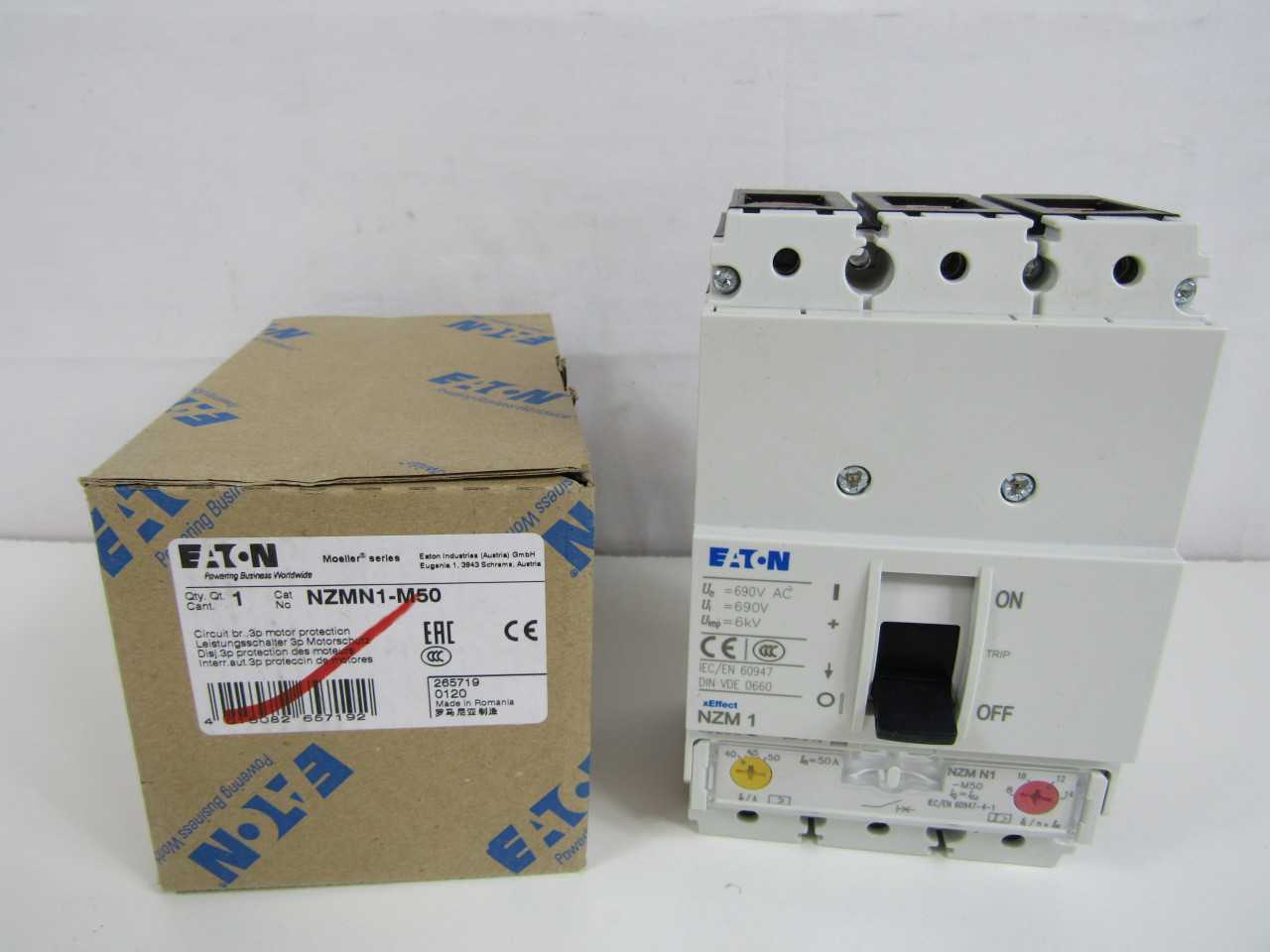 Quantity 1 of Eaton NZMN1-M50 MCCB NZMN 3P 50A - ELECTRICAL COMPONENTS