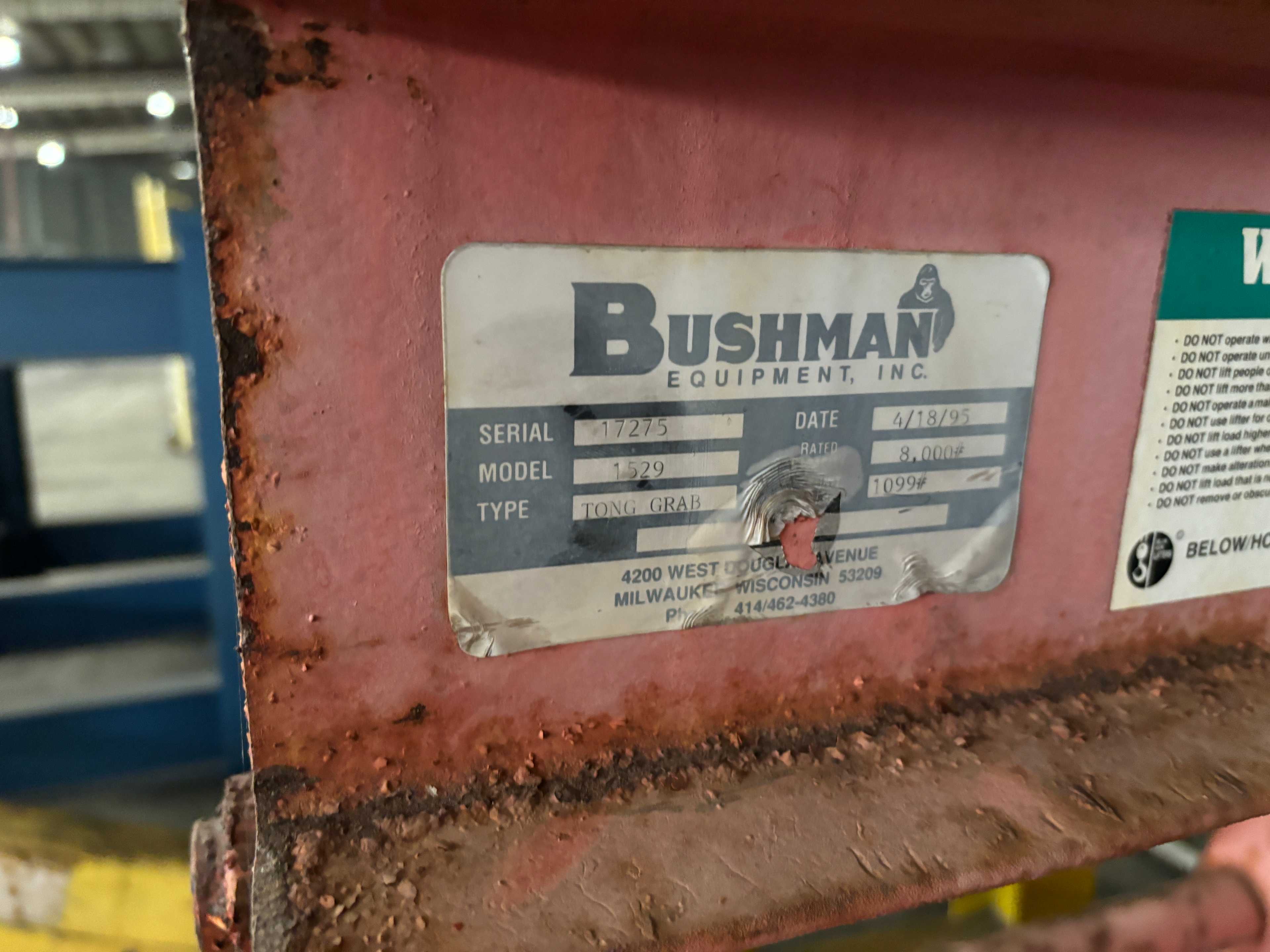 1995 BUSHMAN 1529 LIFTING ATTACHMENT - LIFTING ATTACHMENTS