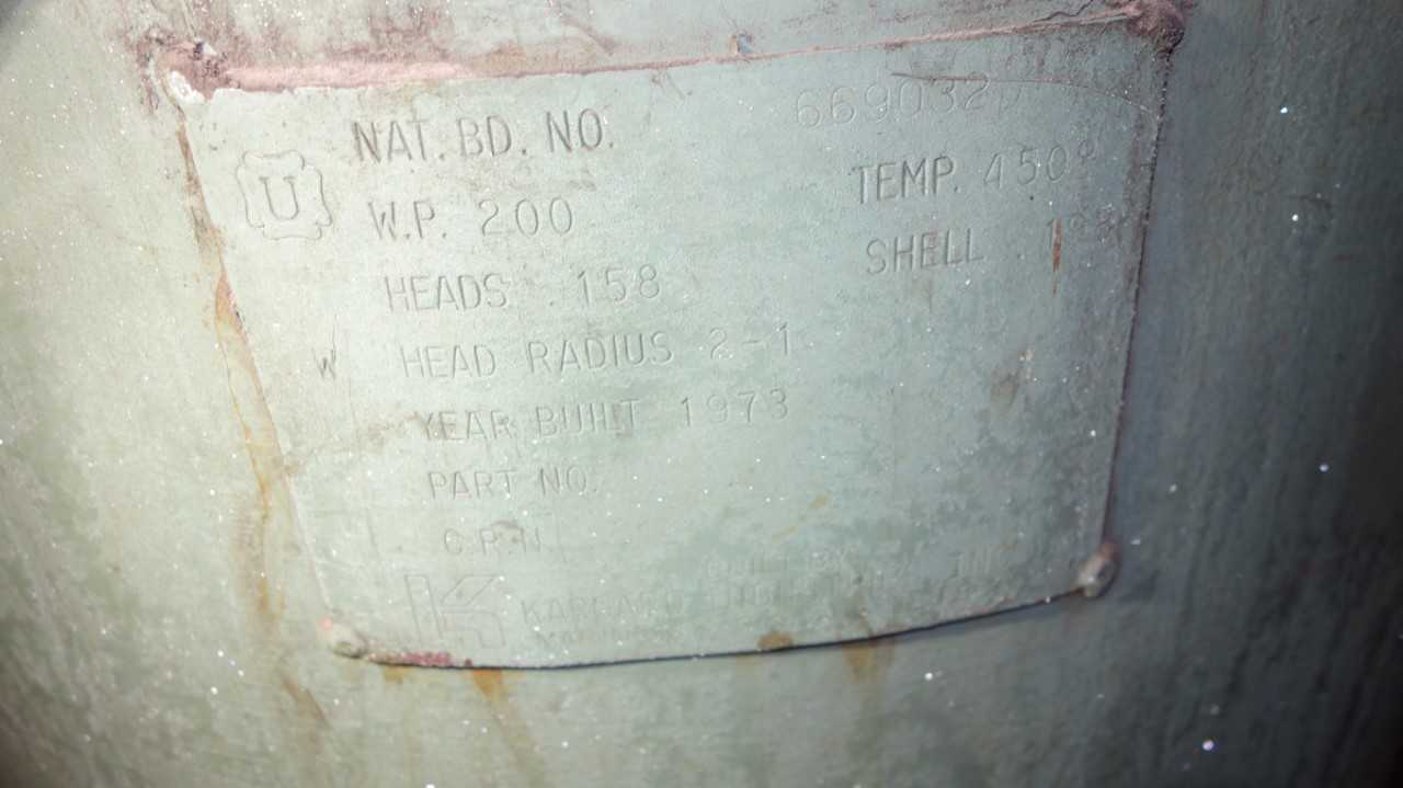 KARCARD INDUSTRIES STEEL TANK - PROCESS EQUIPMENT